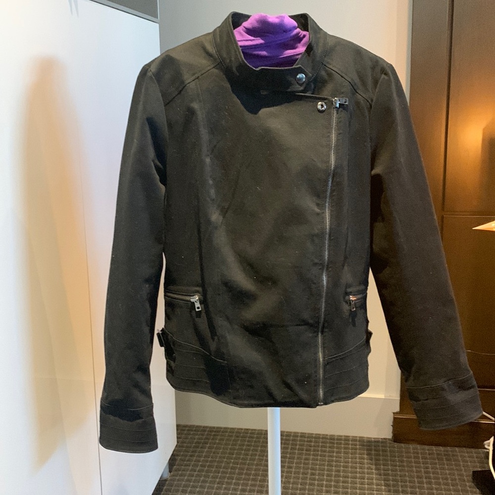 Black moto jacket